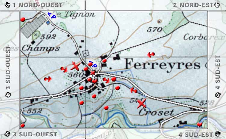 Carte 1222 - Village de Ferreyres